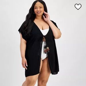 BECCA ETC Plus Size Globe Trotter Tassel Tie Kimono Size OX